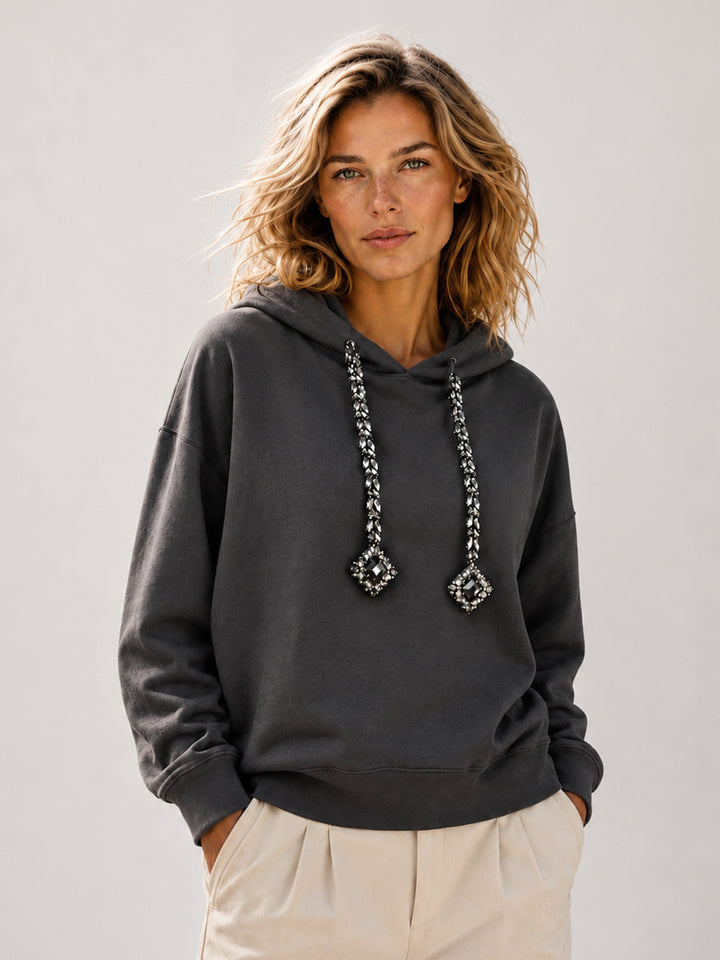 BOXY HOODIE - VOYAGE DARK GREY