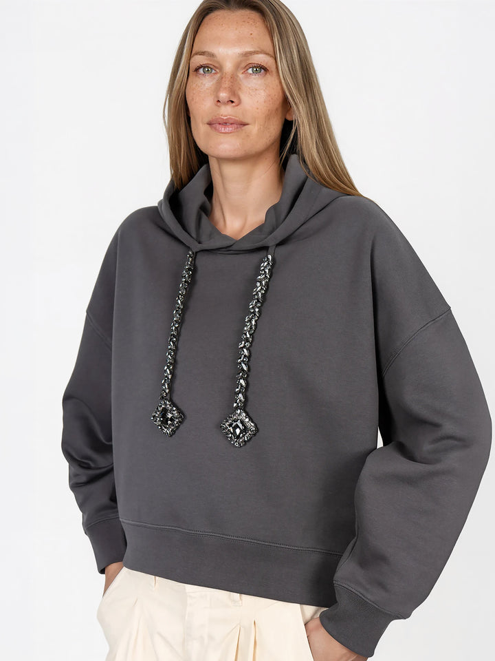 BOXY HOODIE - VOYAGE DARK GREY