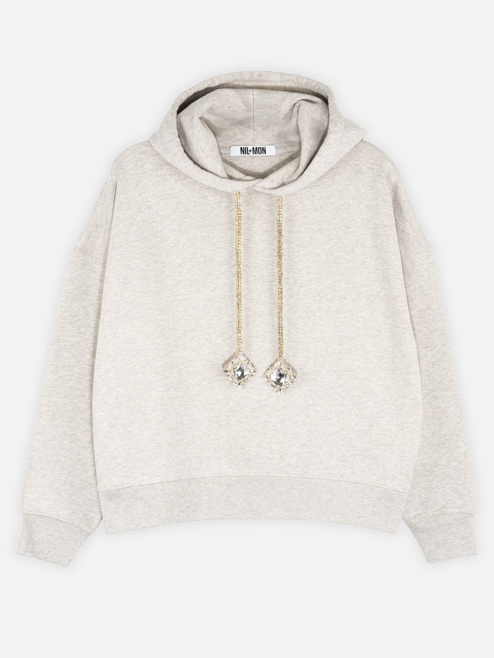 BOXY HOODIE - VOYAGE HEATHER GREY
