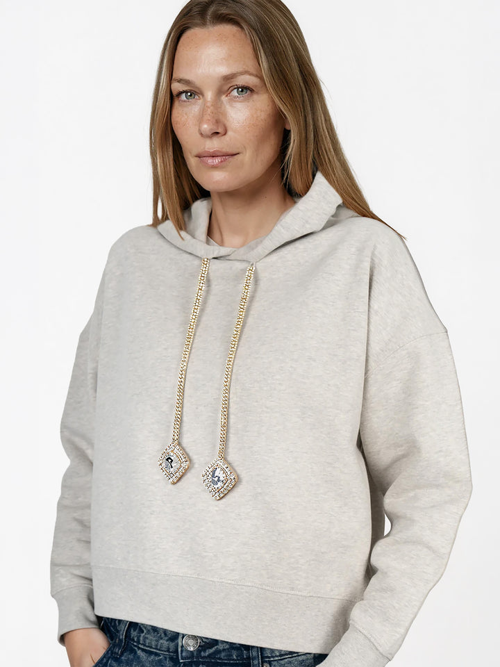 BOXY HOODIE - VOYAGE HEATHER GREY