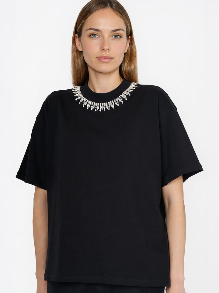BOXY SHIRT - COSMIC GLOW BLACK