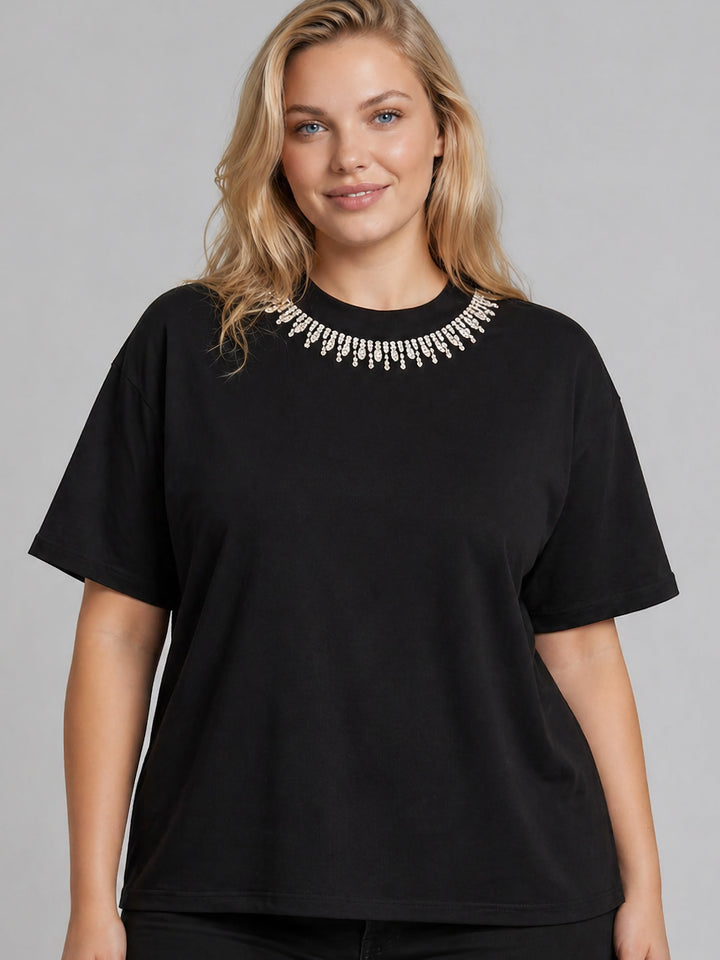 BOXY SHIRT - COSMIC GLOW BLACK