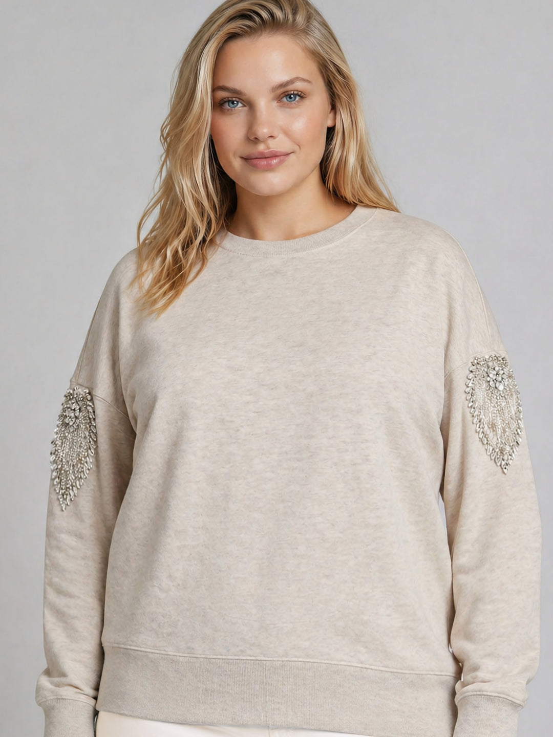 BOXY SWEAT - STARLIGHT HEATHER GREY