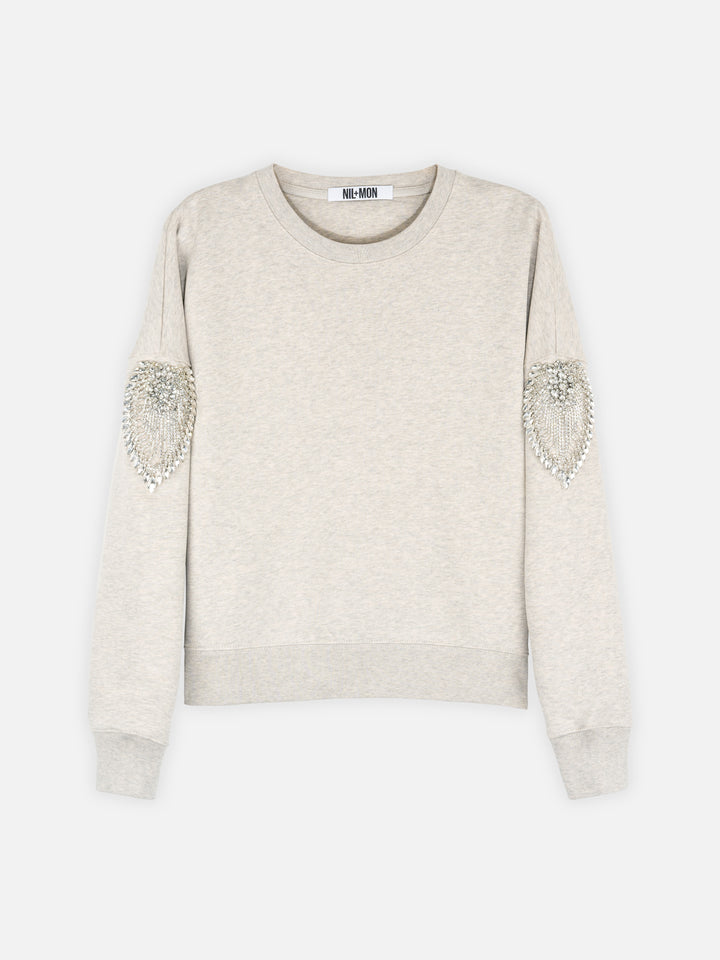 BOXY SWEAT - STARLIGHT HEATHER GREY