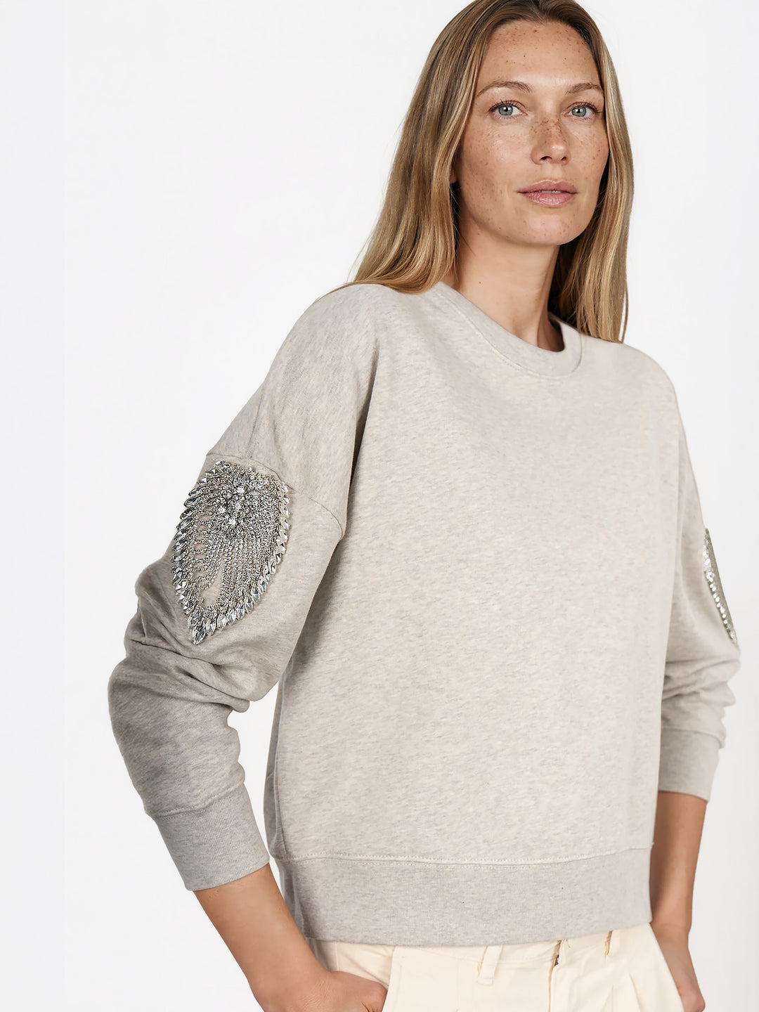 BOXY SWEAT - STARLIGHT HEATHER GREY