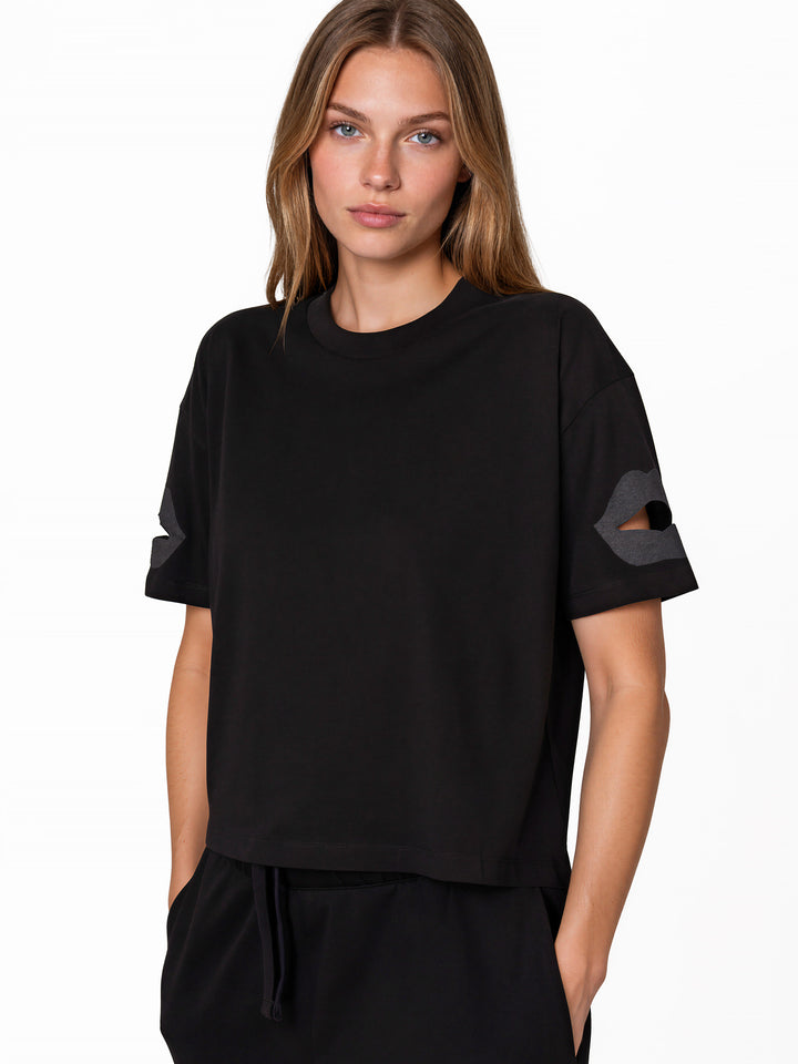 BOXY TEE - SIGNATURE LIPS B