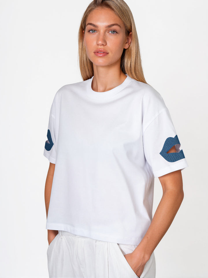 BOXY TEE - SIGNATURE LIPS W