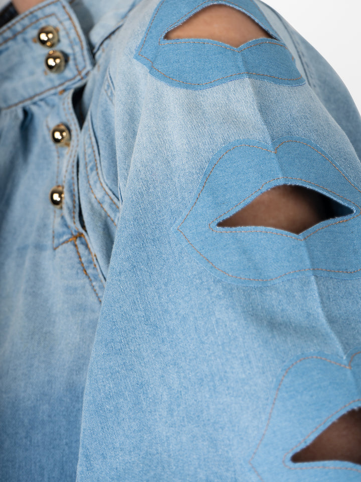 DENIM BLOUSE - INDIGO SEDUCTION