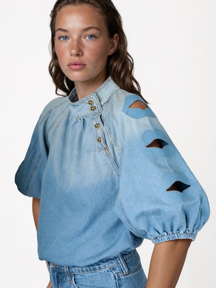DENIM BLOUSE - INDIGO SEDUCTION
