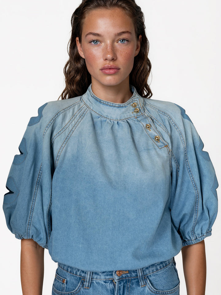 DENIM BLOUSE - INDIGO SEDUCTION