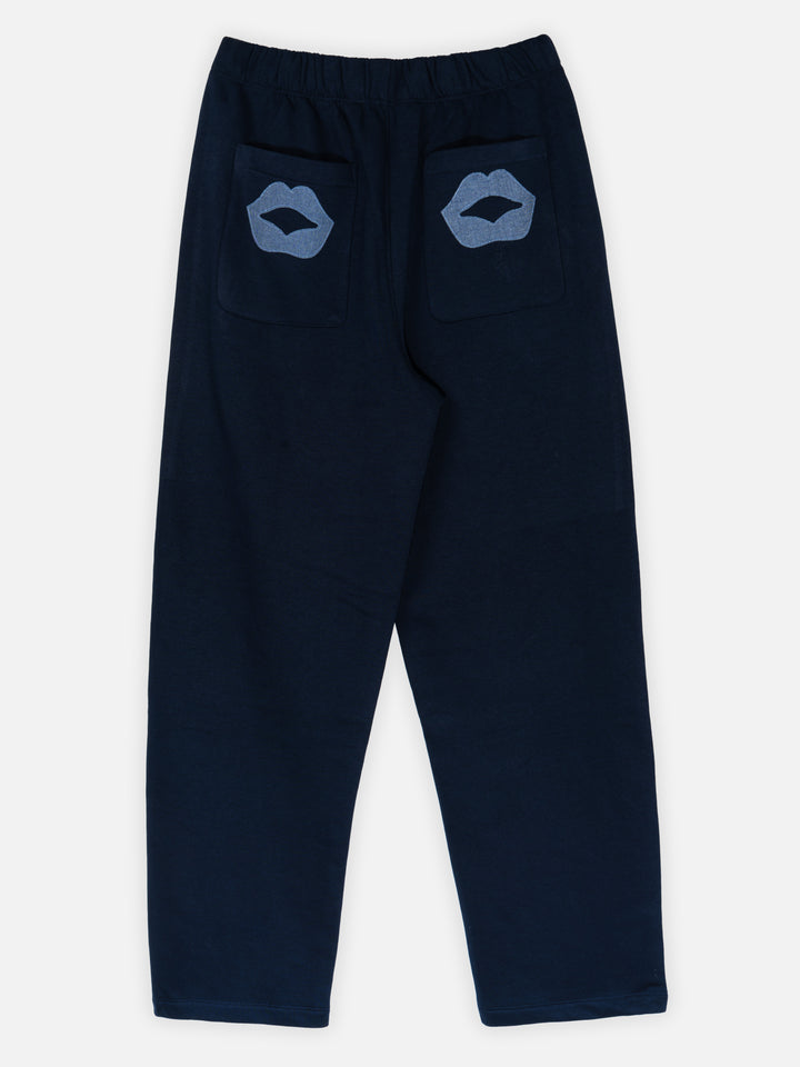 WIDE LEG PANTS - DENIM LIPS