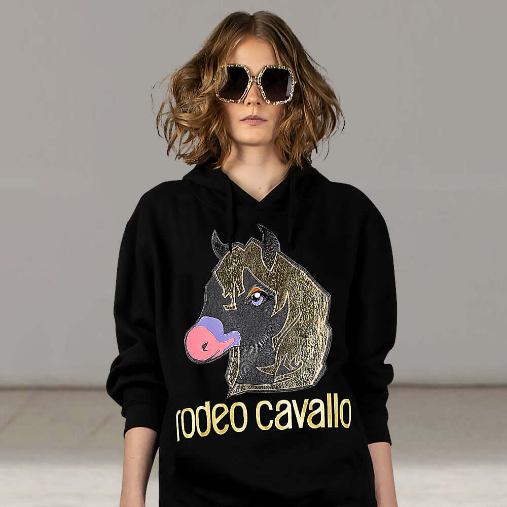 Hoodie "Cavallo Black" - black (Model)