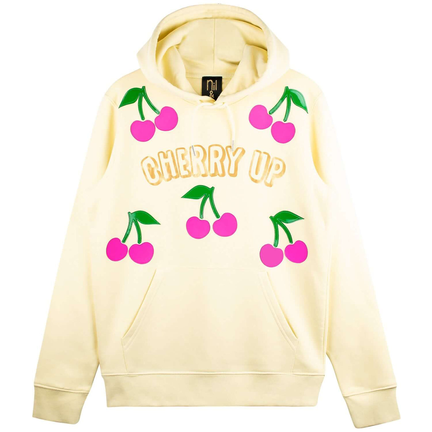 Hoodie "Cherry Up" - lemon