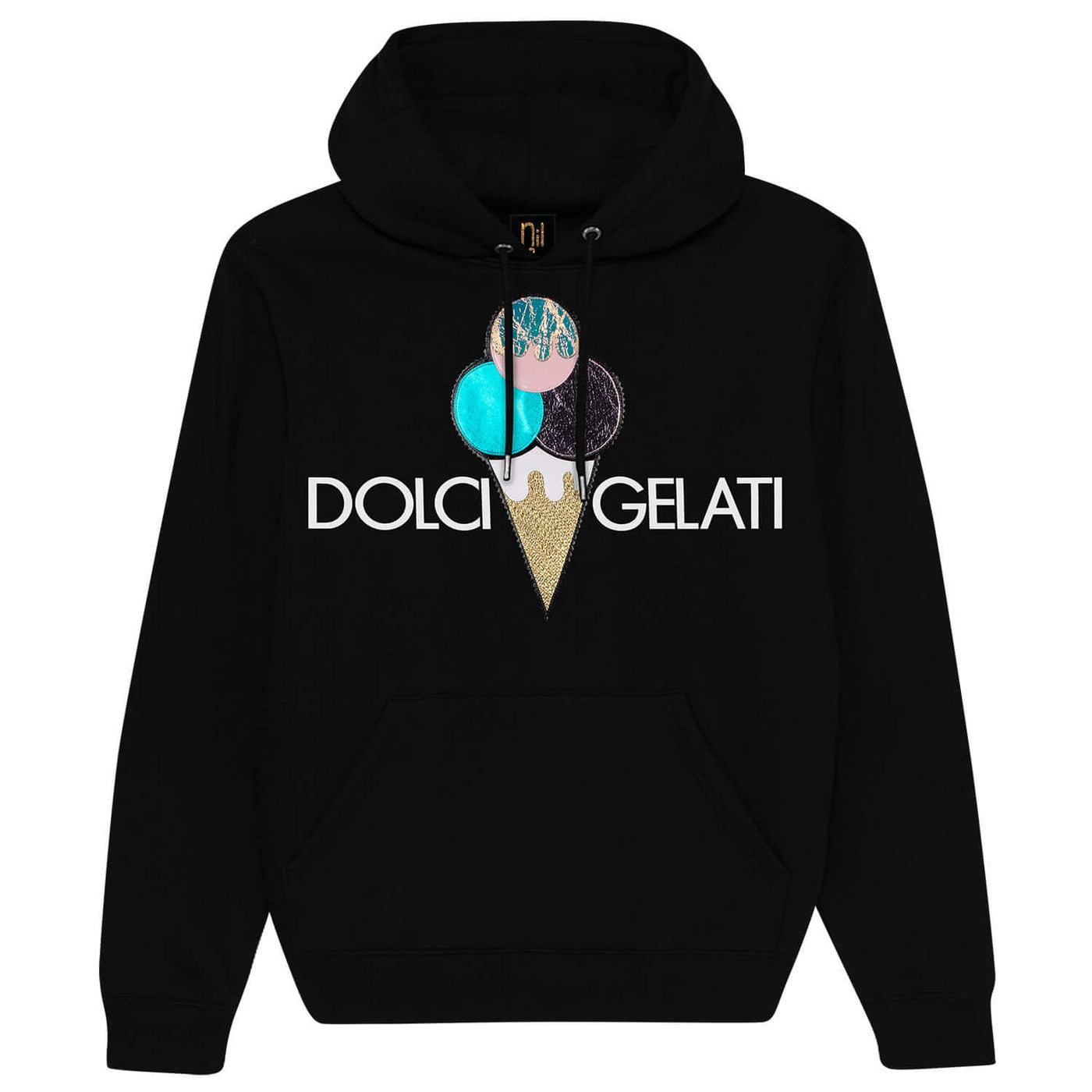 Hoodie "Dolci Gelati" - black 