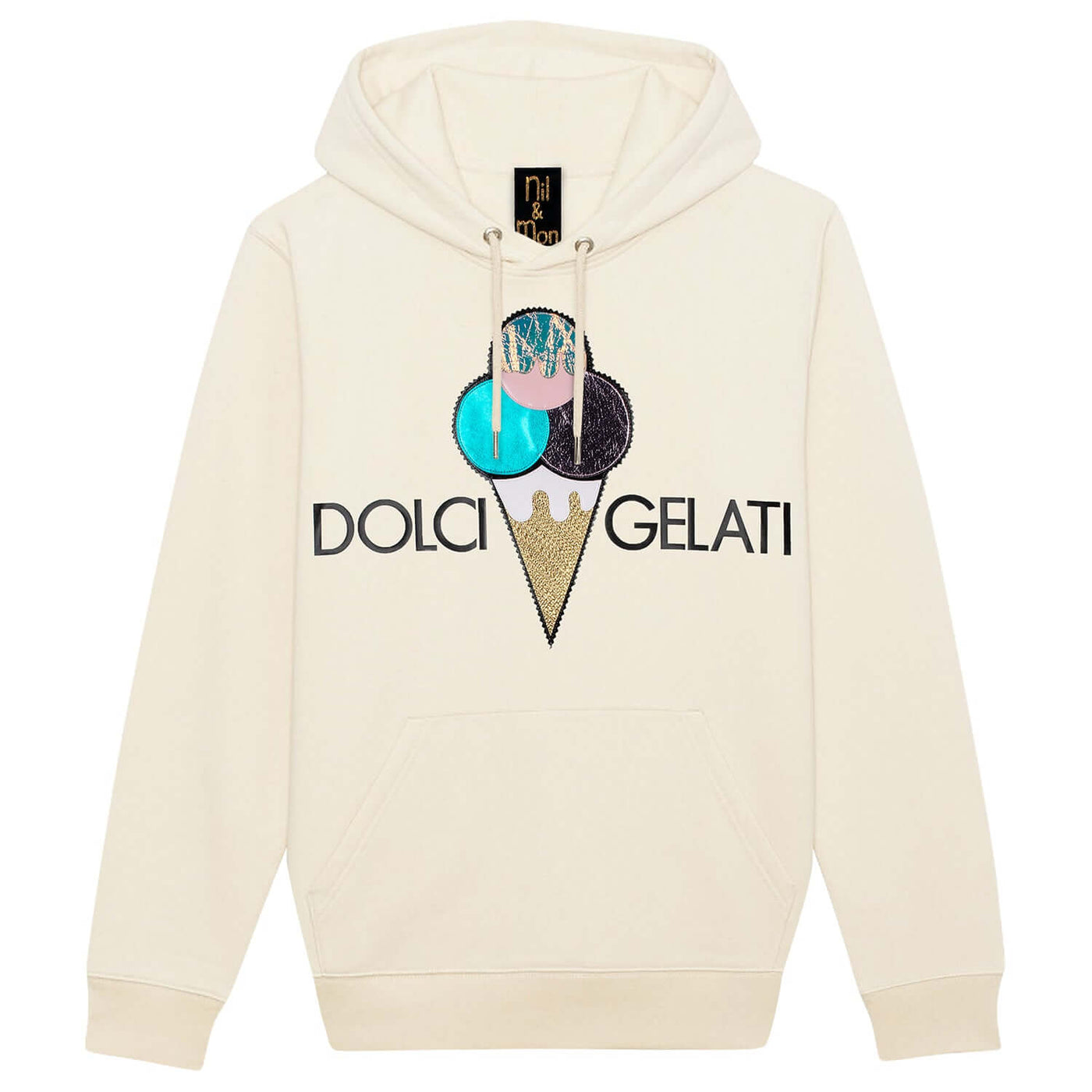 Hoodie "Dolci Gelati" - creme