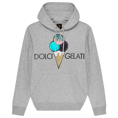 Hoodie "Dolci Gelati" - heather grey 