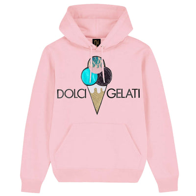 Hoodie "Dolci Gelati" - light pink