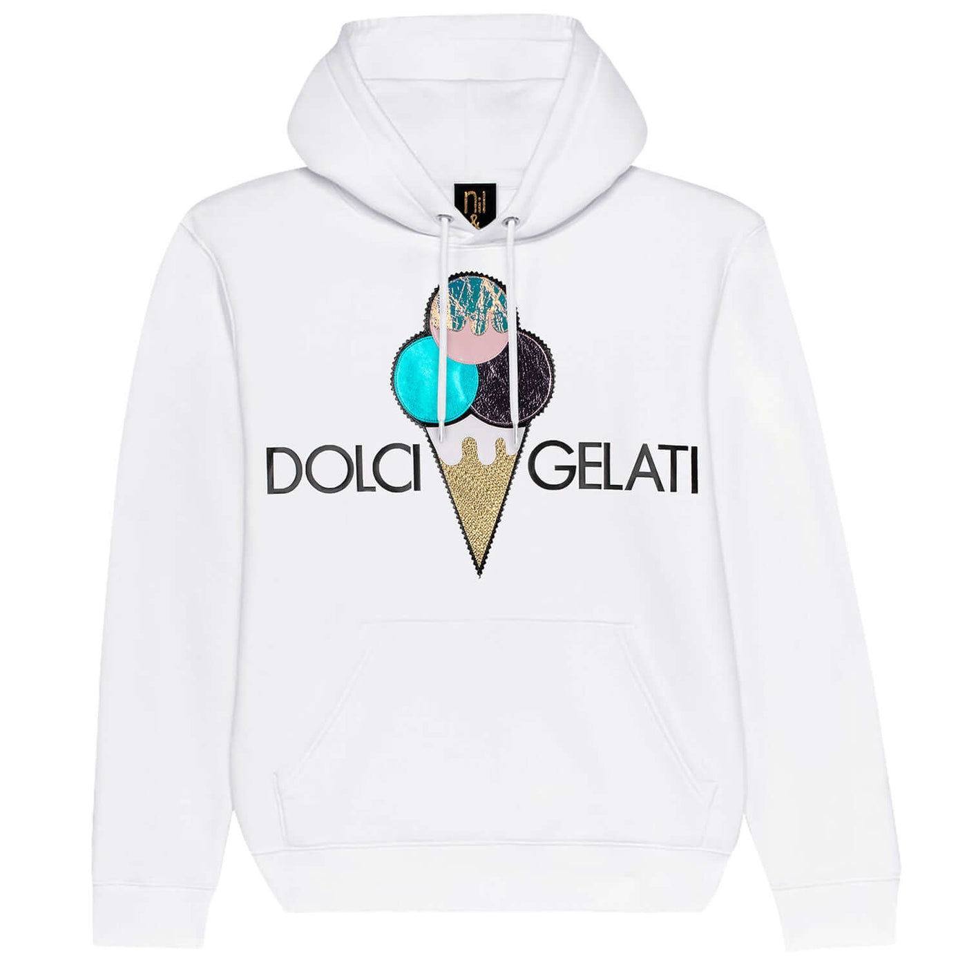 Hoodie "Dolci Gelati" - white