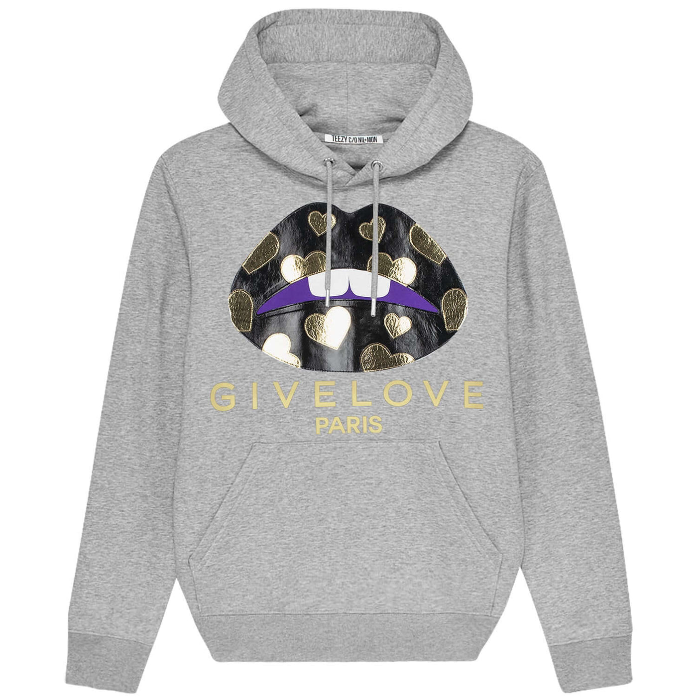 Hoodie "Givelove Black" - heather grey