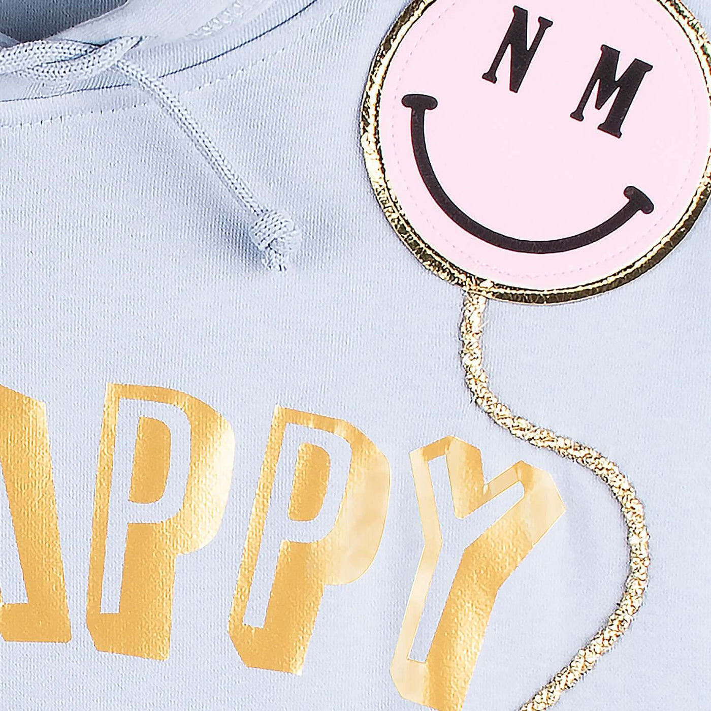 Hoodie "Happy Balloons" - light blue (Details)