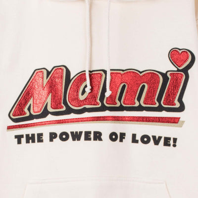 Hoodie "Mami" - creme (detail application)