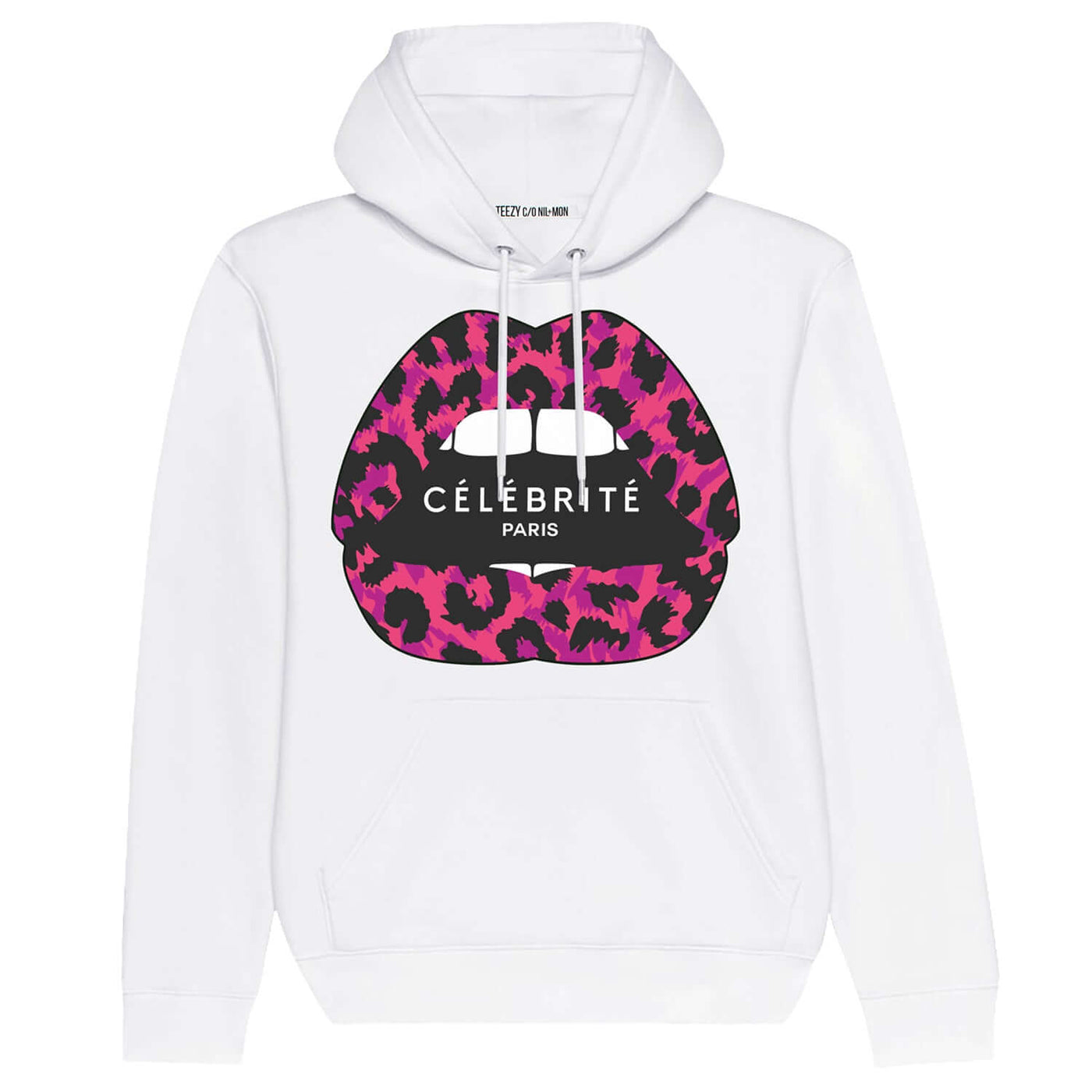 Hoodie "TZ Celebrite Pink" - white