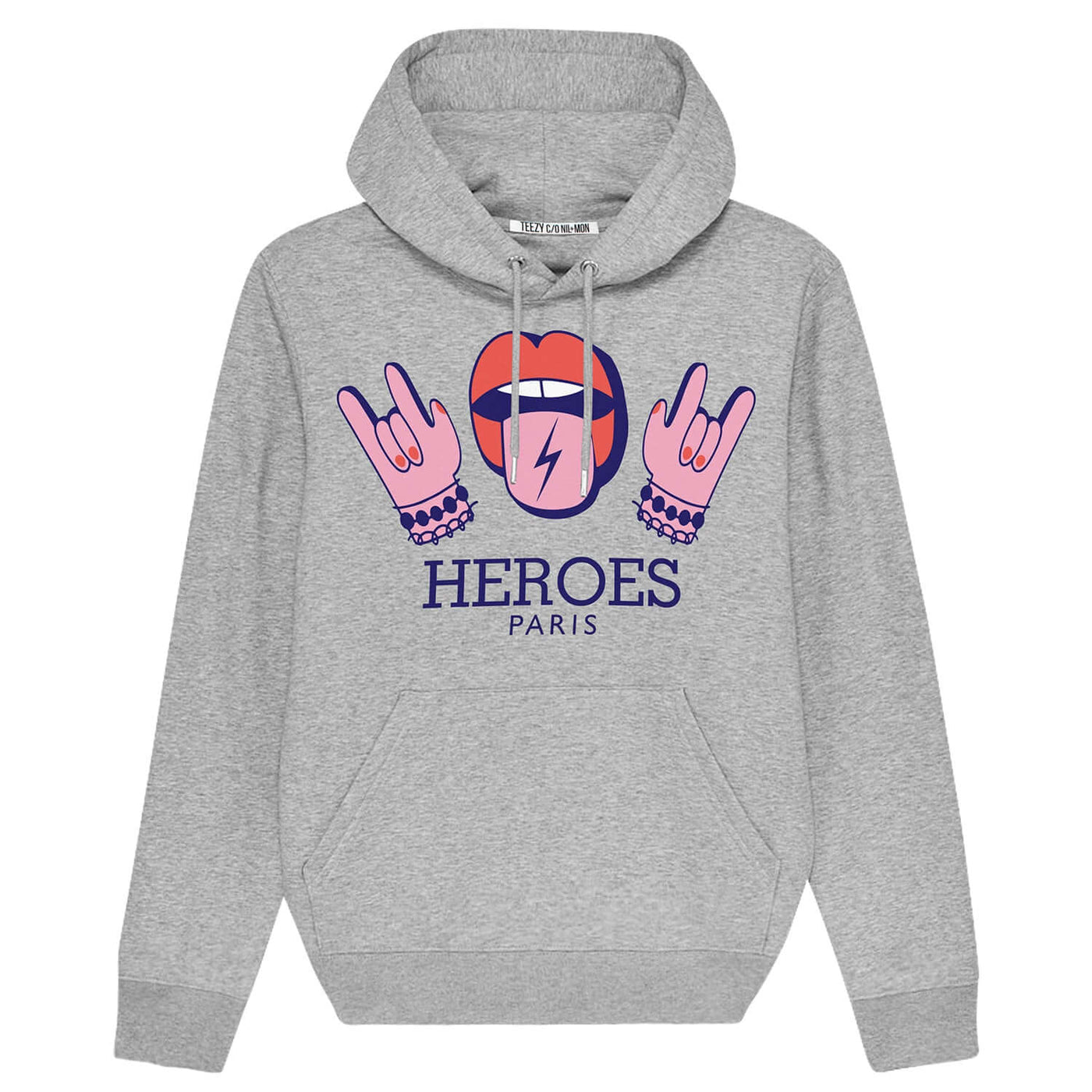 Hoodie "TZ Heroes Lips" - heather grey