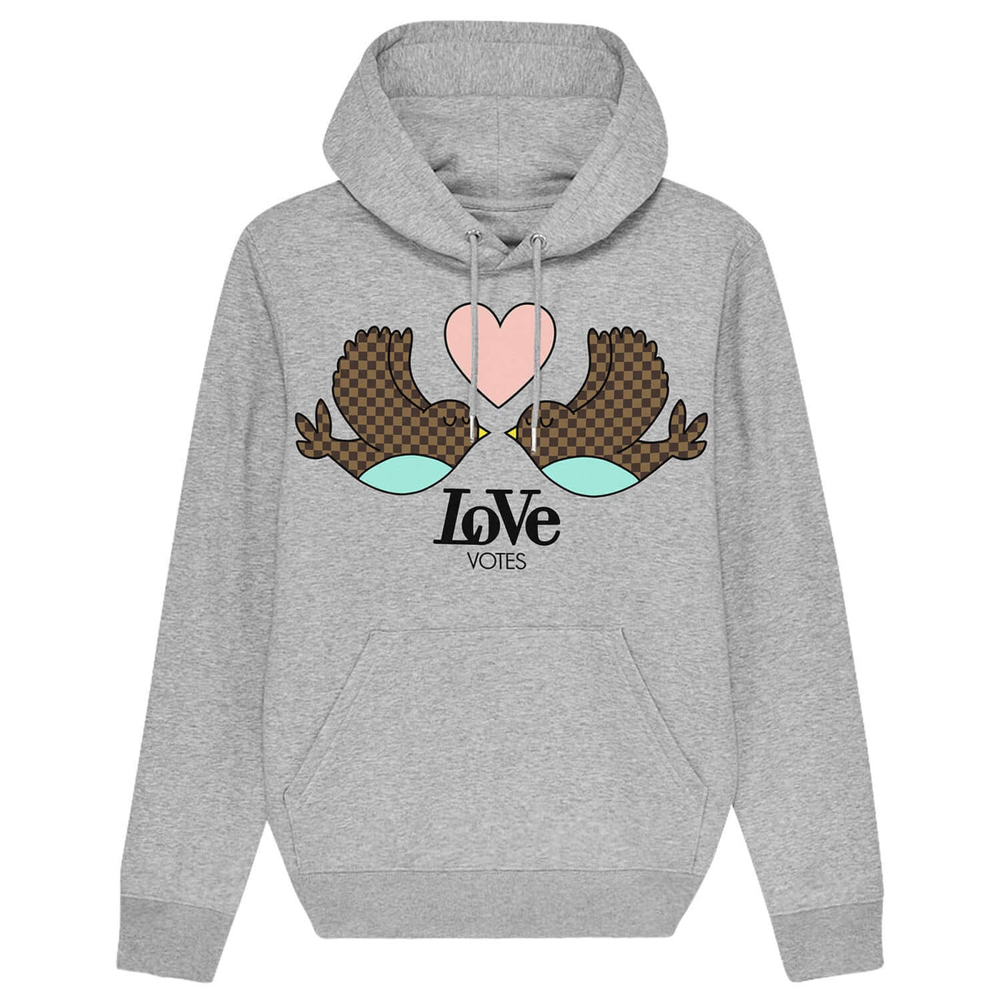 Hoodie "TZ Love Rose" - heather grey