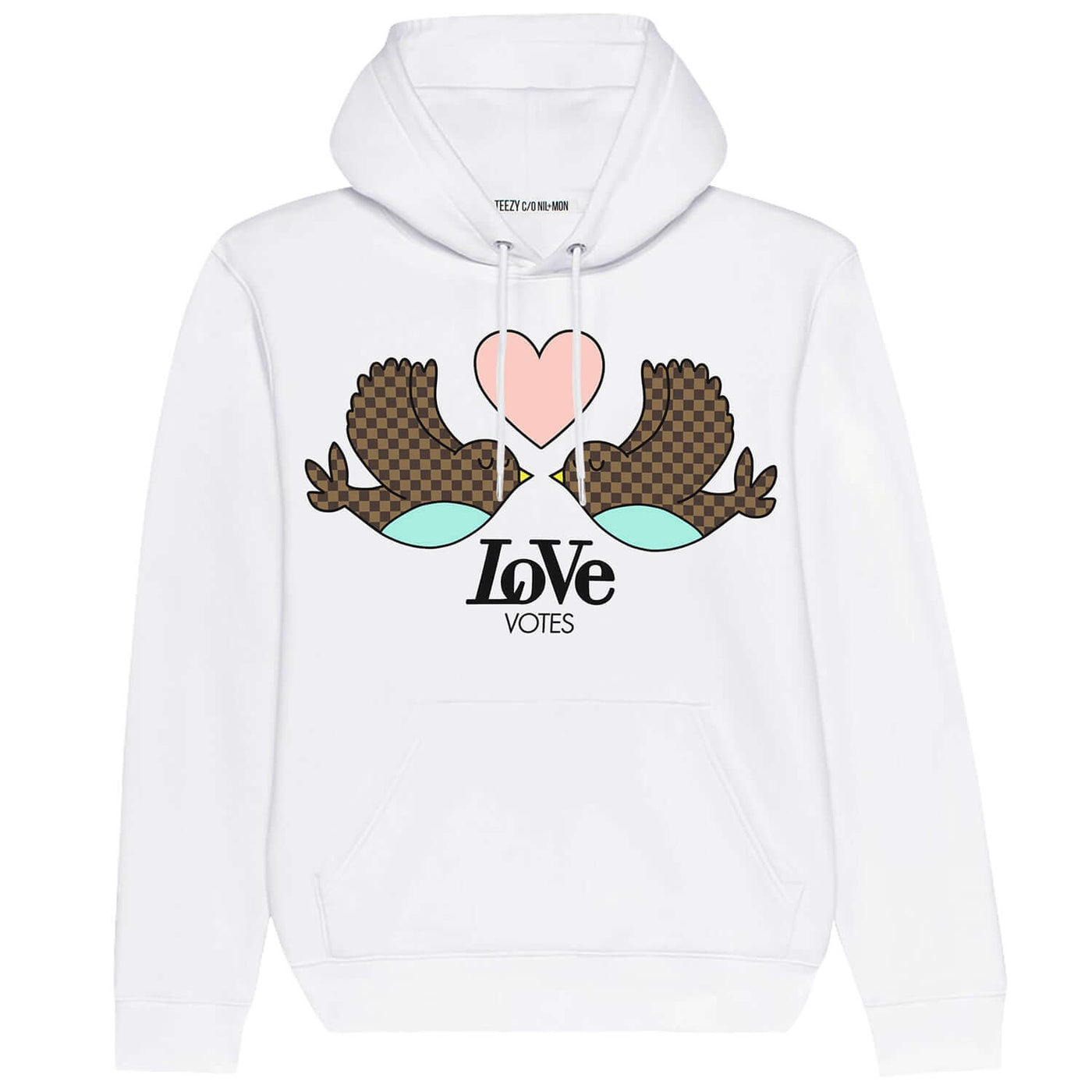 Hoodie "TZ Love Rose" - white