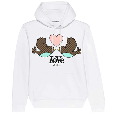 Hoodie "TZ Love Rose" - white