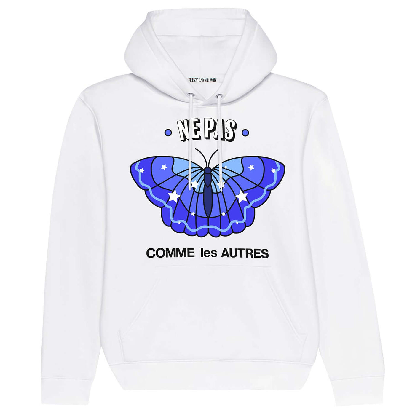 NIL+MON Hoodie "TZ Ne Pas Blue"