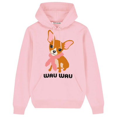 Hoodie "TZ Wau Brown" - light pink