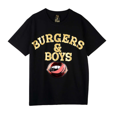 Oversize Tee "Boys & B." - black