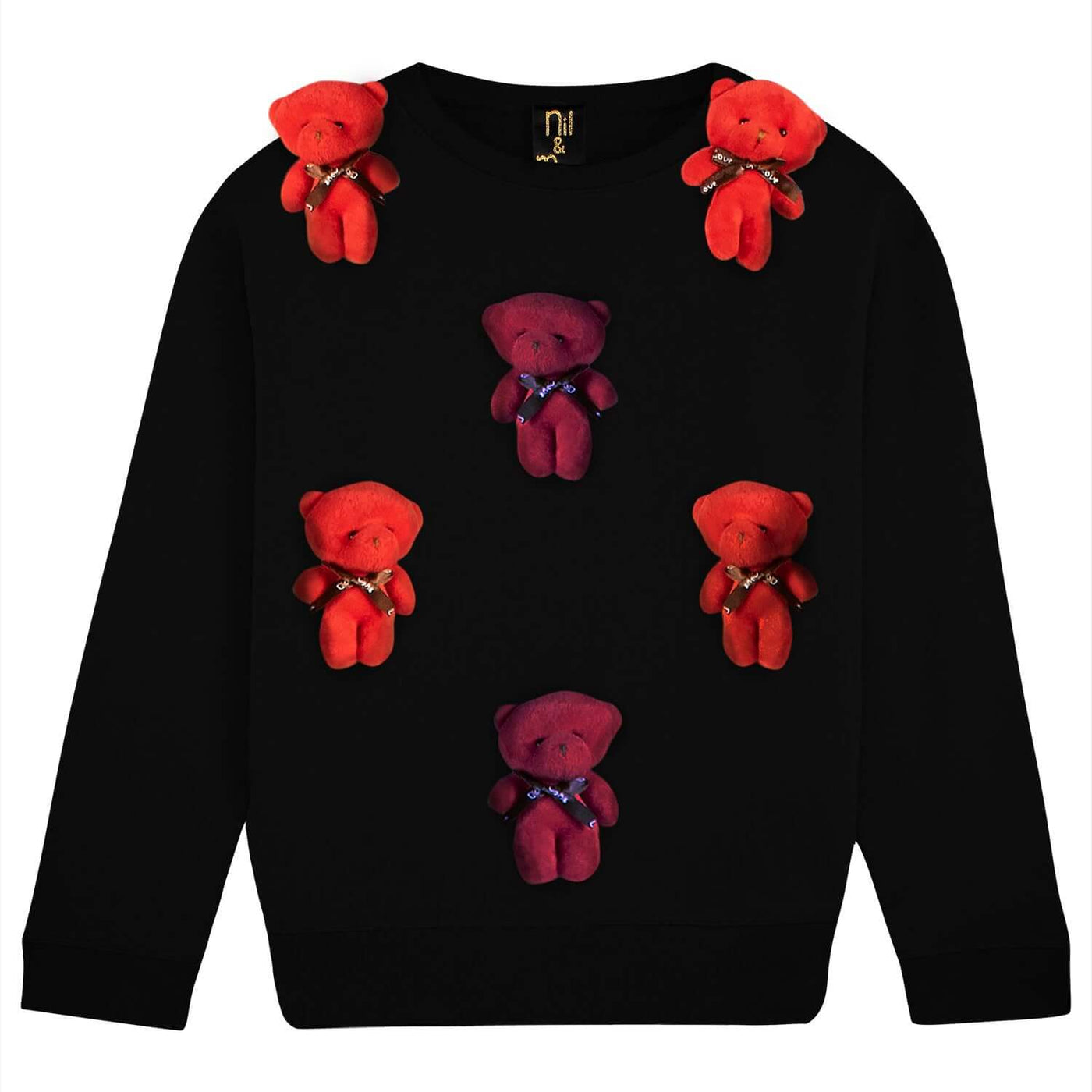 Sweatshirt "Beary Babies" - black