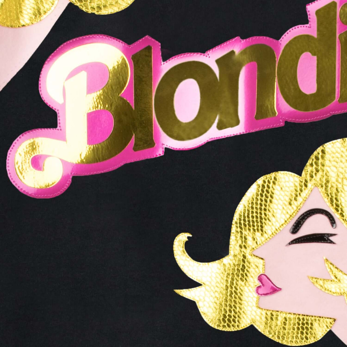 Sweatshirt "Blondie Girl" - black (detail application)