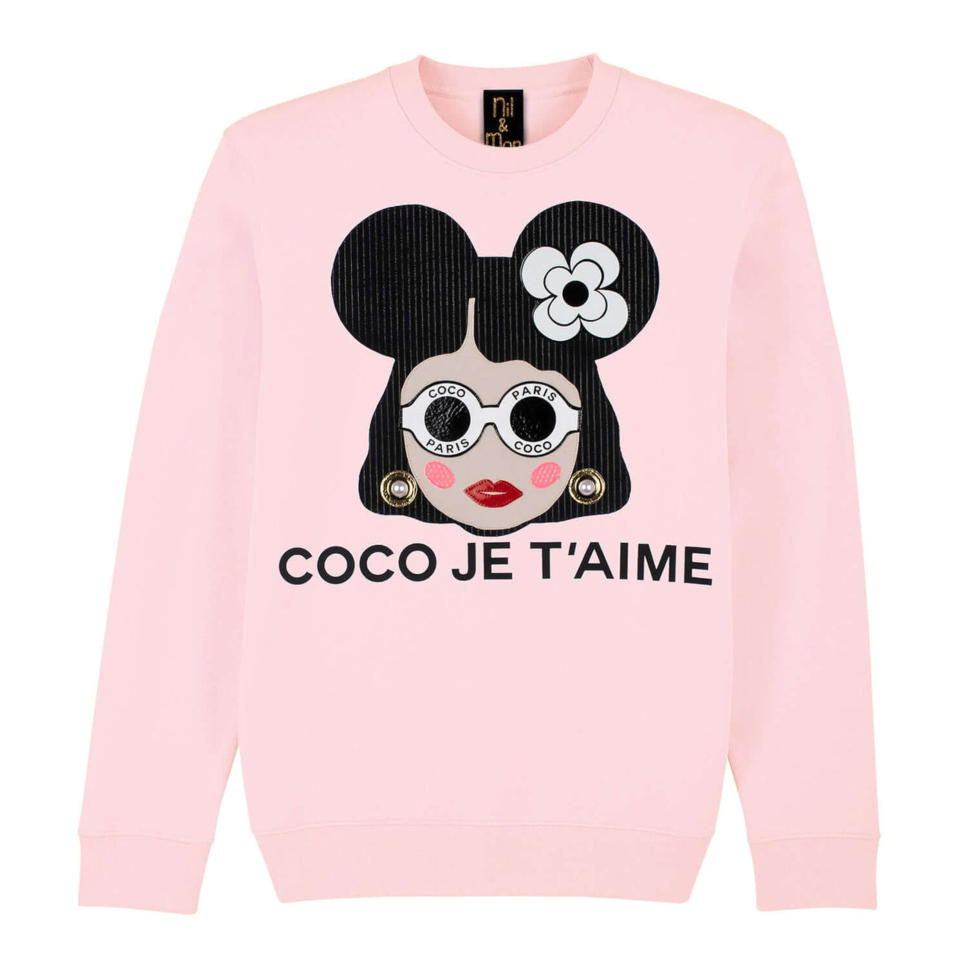 Sweatshirt "Coco Je" - light pink