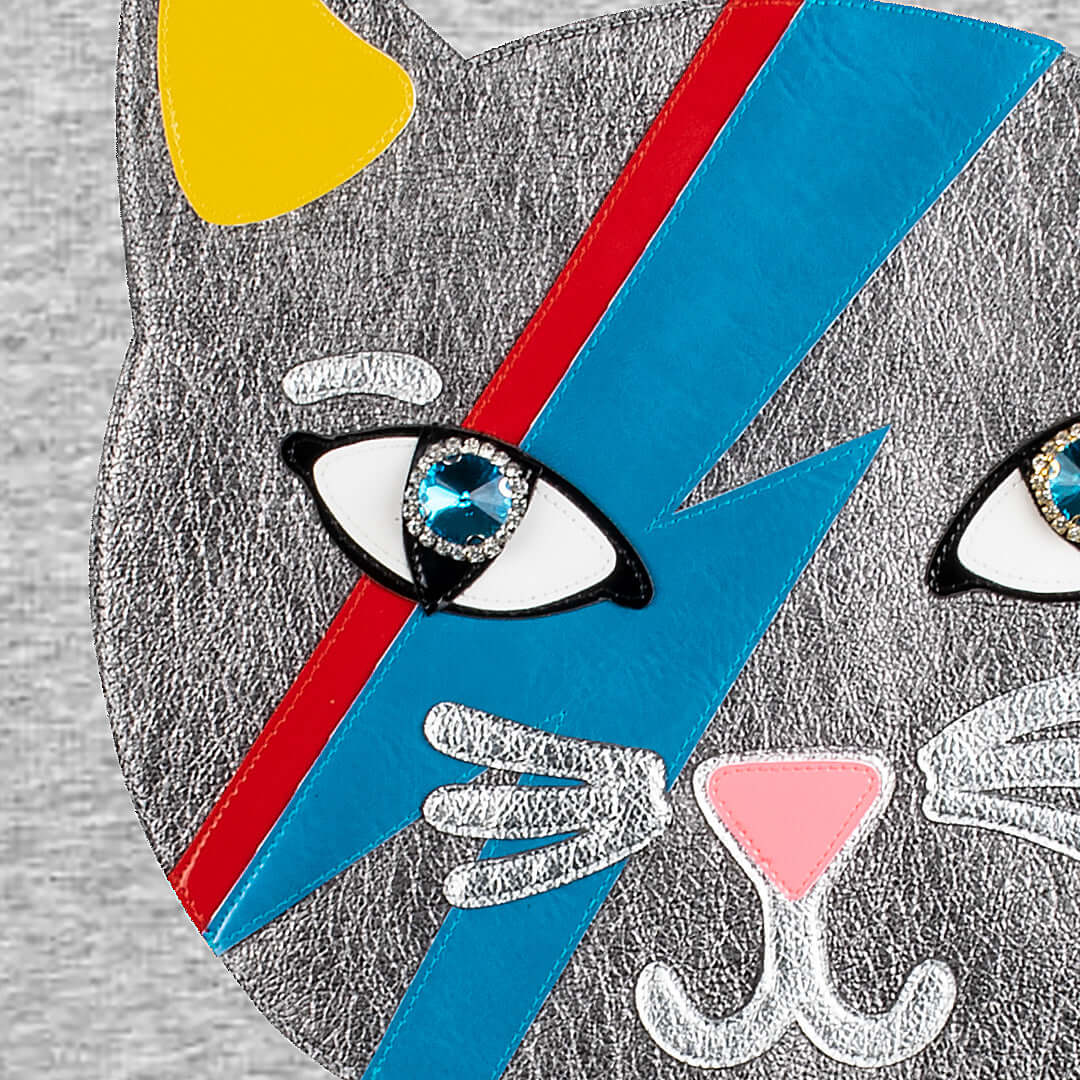 Sweatshirt "Chic Cat Silver" - heather grey (Detail)