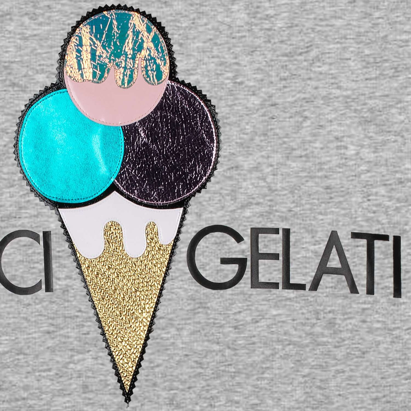 Sweatshirt "Dolci Gelati" - heather grey (Detail)