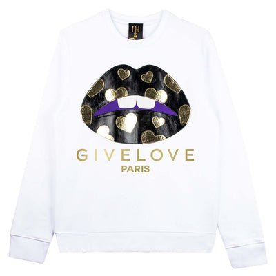 Sweatshirt "Givelove Black" - white