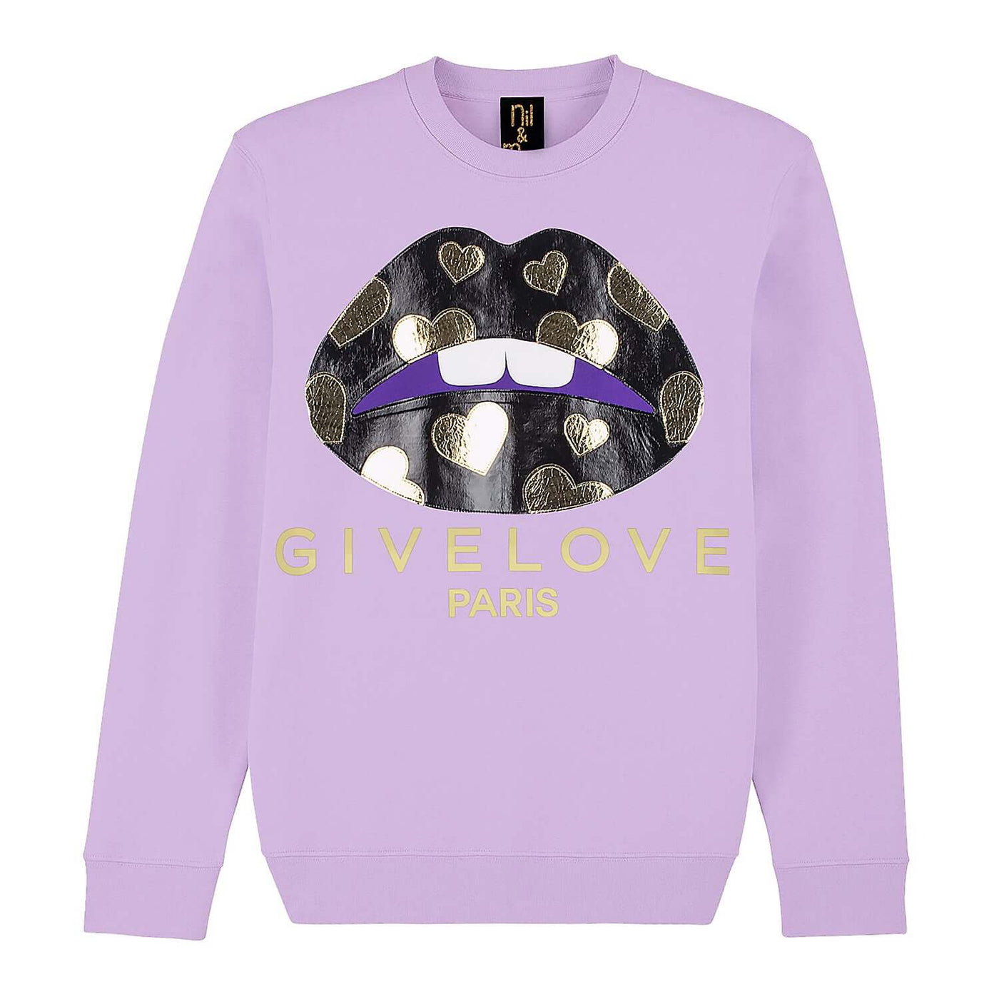 Sweatshirt "Givelove Black" - lavenda