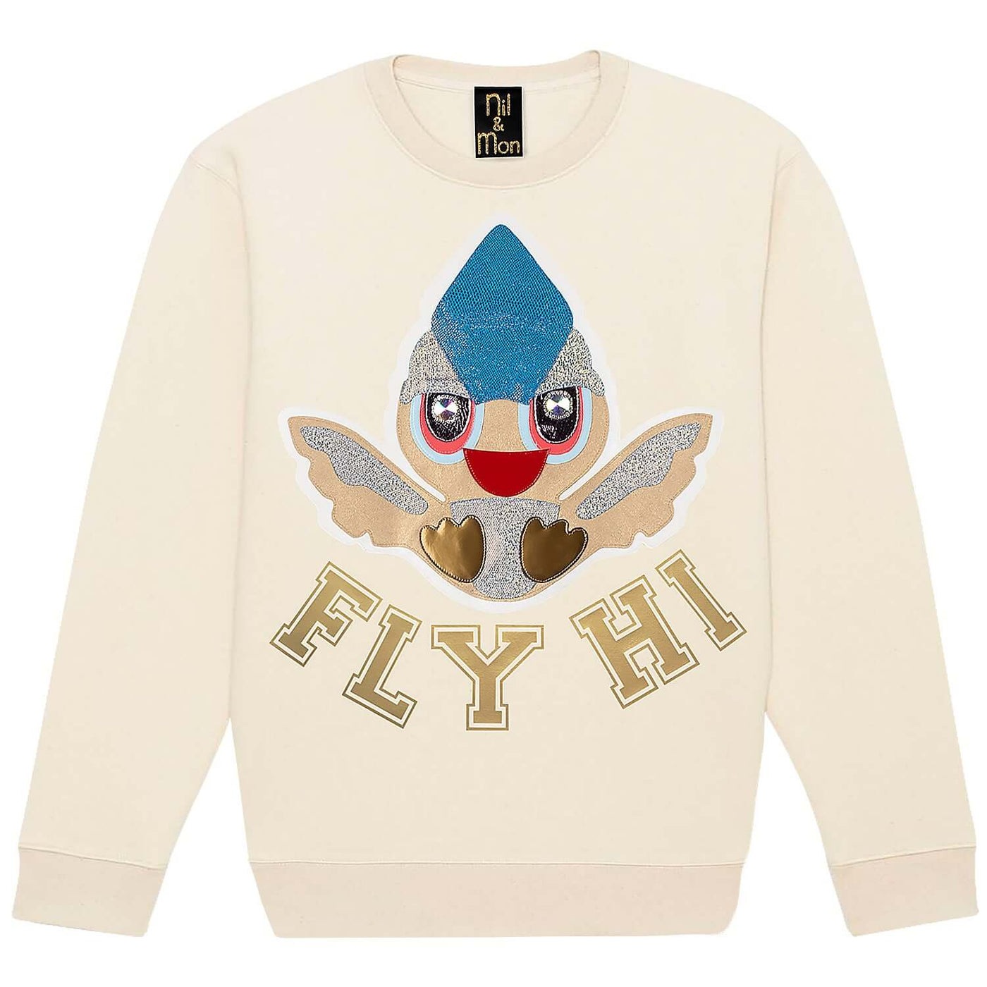 Sweatshirt "Fly Hi" - creme