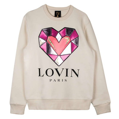Sweatshirt "Lovin" - creme