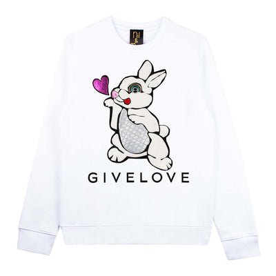 Sweatshirt "Mr Givelove" - white