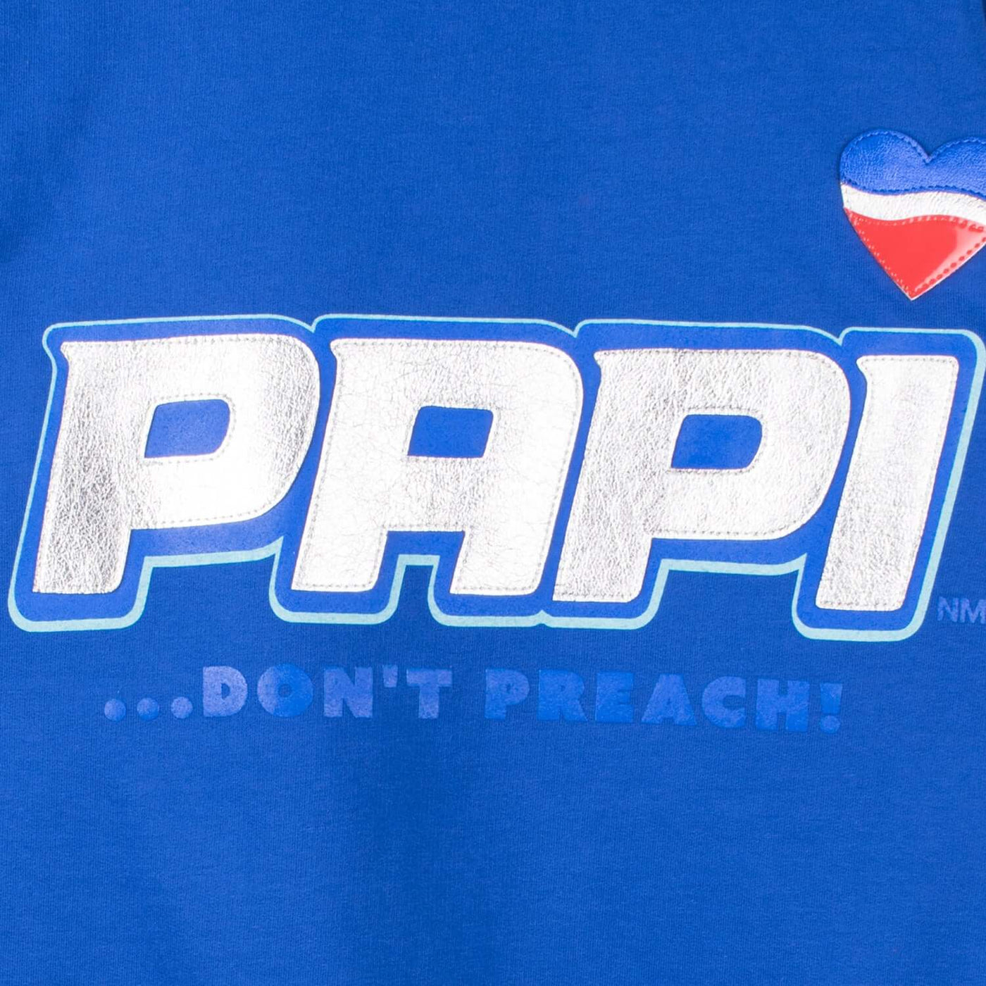 Sweatshirt "Papi" - royal blue (detail application)