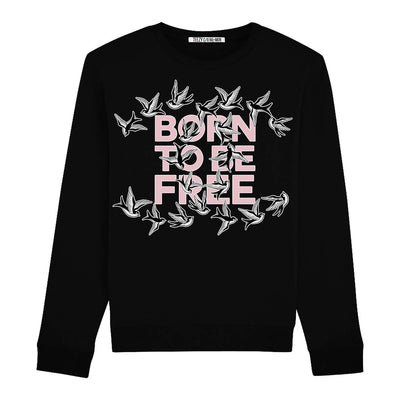 Sweatshirt "TZ Free Rose" - black