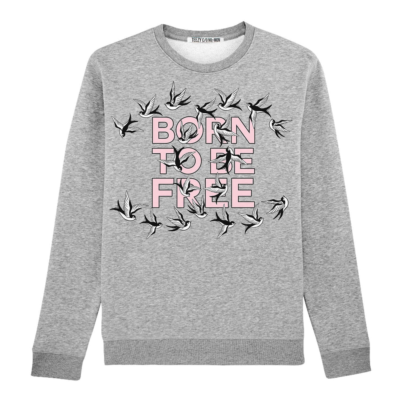 Sweatshirt "TZ Free Rose" - heather grey