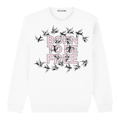 Sweatshirt "TZ Free Rose" - white