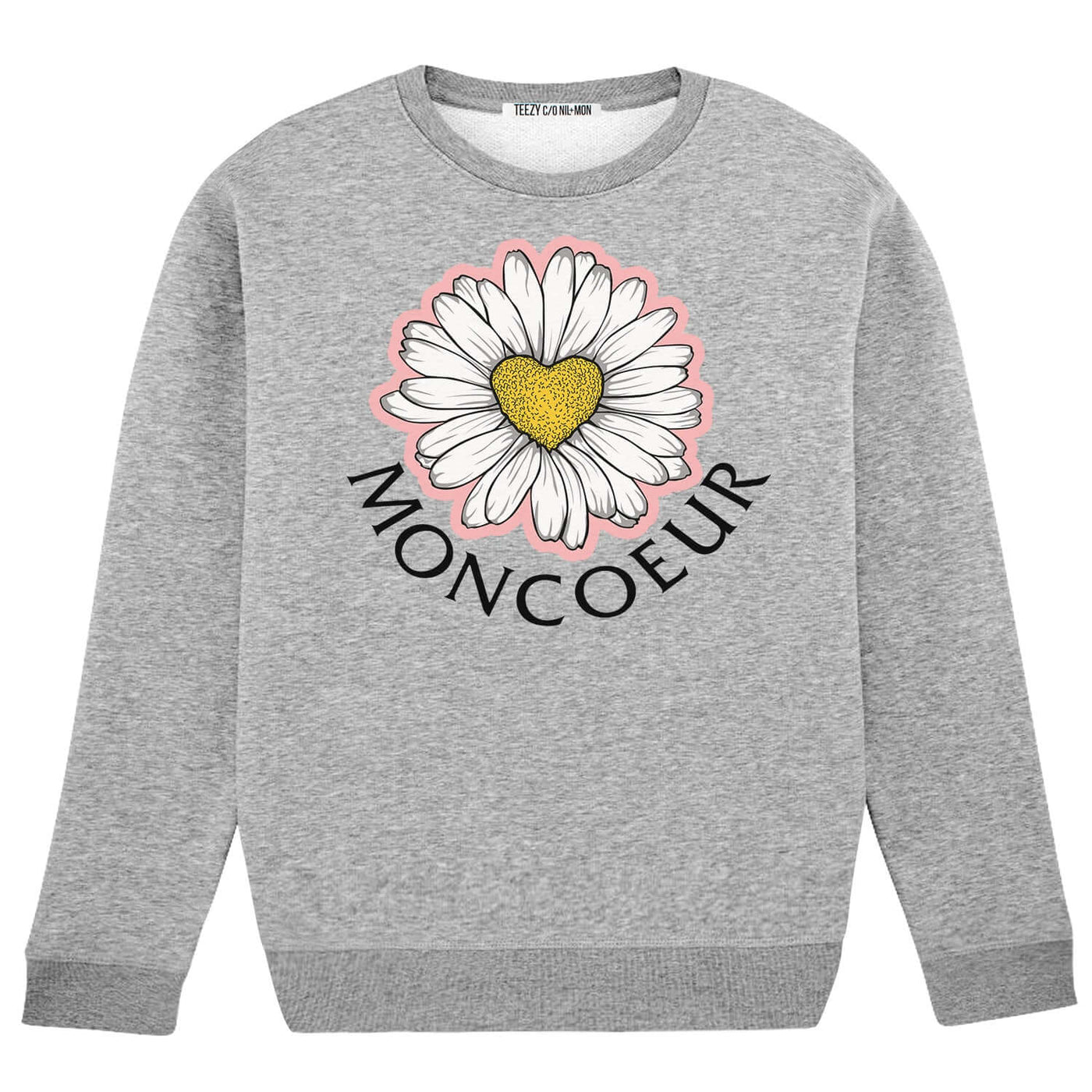 Sweatshirt "TZ MonCoeur Rose" - heather grey