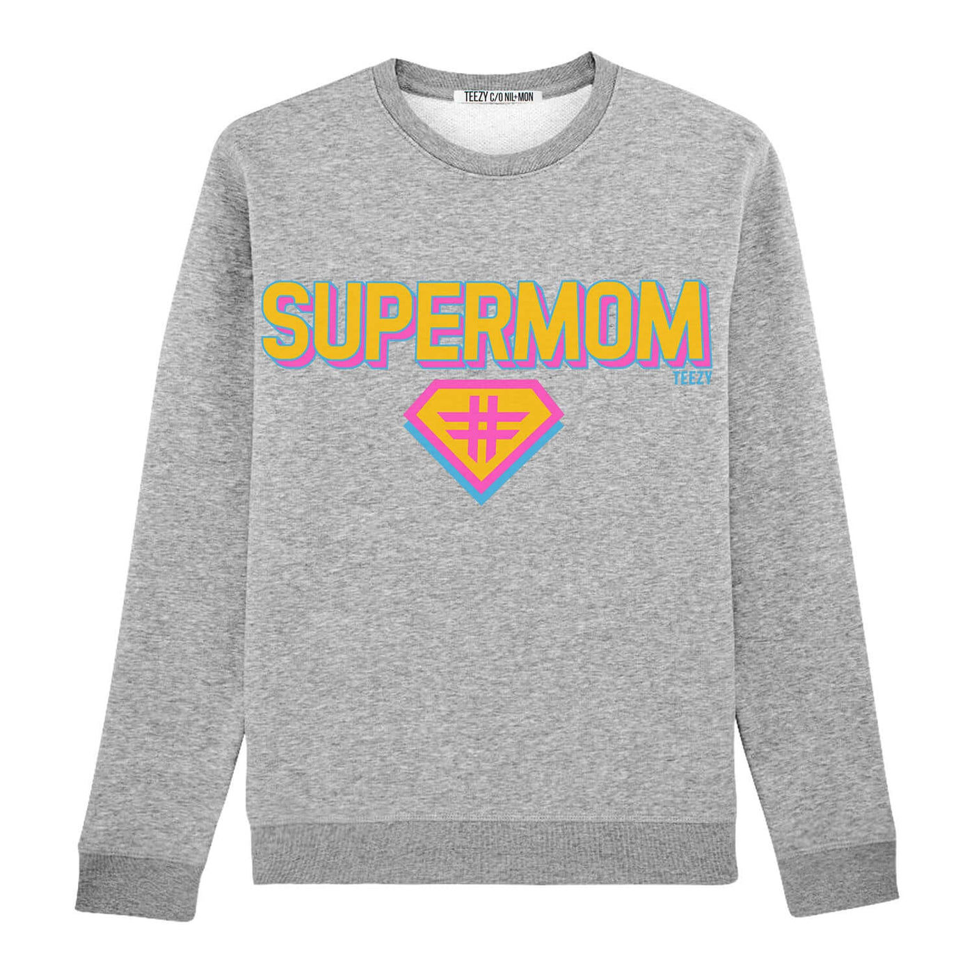 Sweatshirt "TZ Supermom" - heather grey