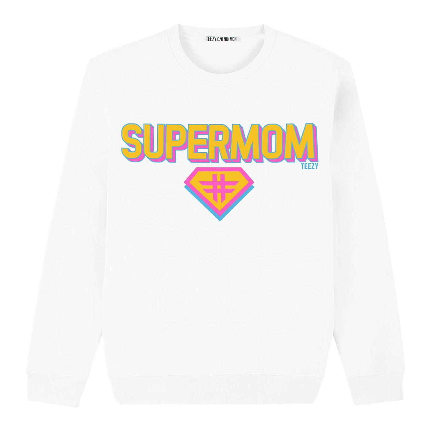 Sweatshirt "TZ Supermom" - white